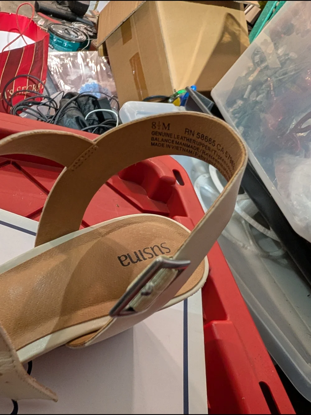 Susina Cream Strappy Wedge Sandal